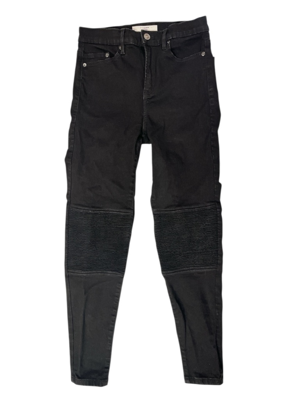 Dynamite Kate moto style ribbed knee skinny jeans